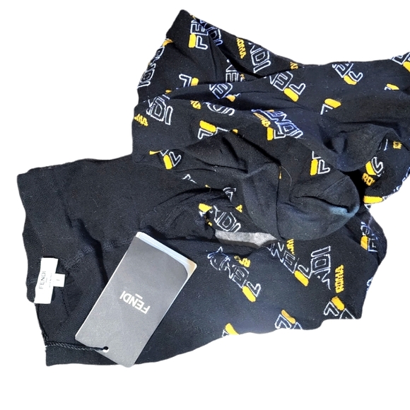 Nwt Fendi Roma Navy Blue Yellow 